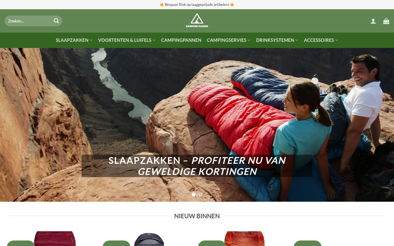 Screenshot van kampeerplezier.com