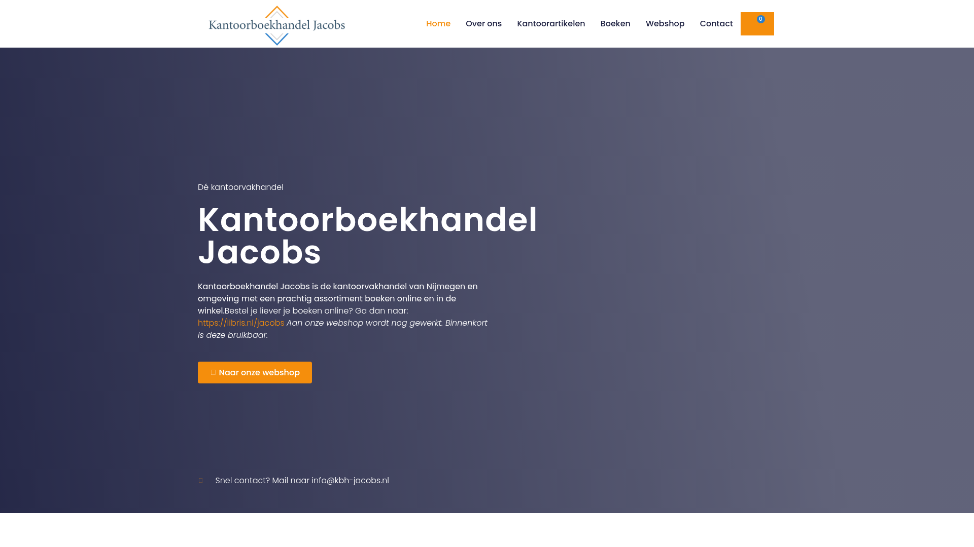 Screenshot van kantoorboekhandeljacobs.nl