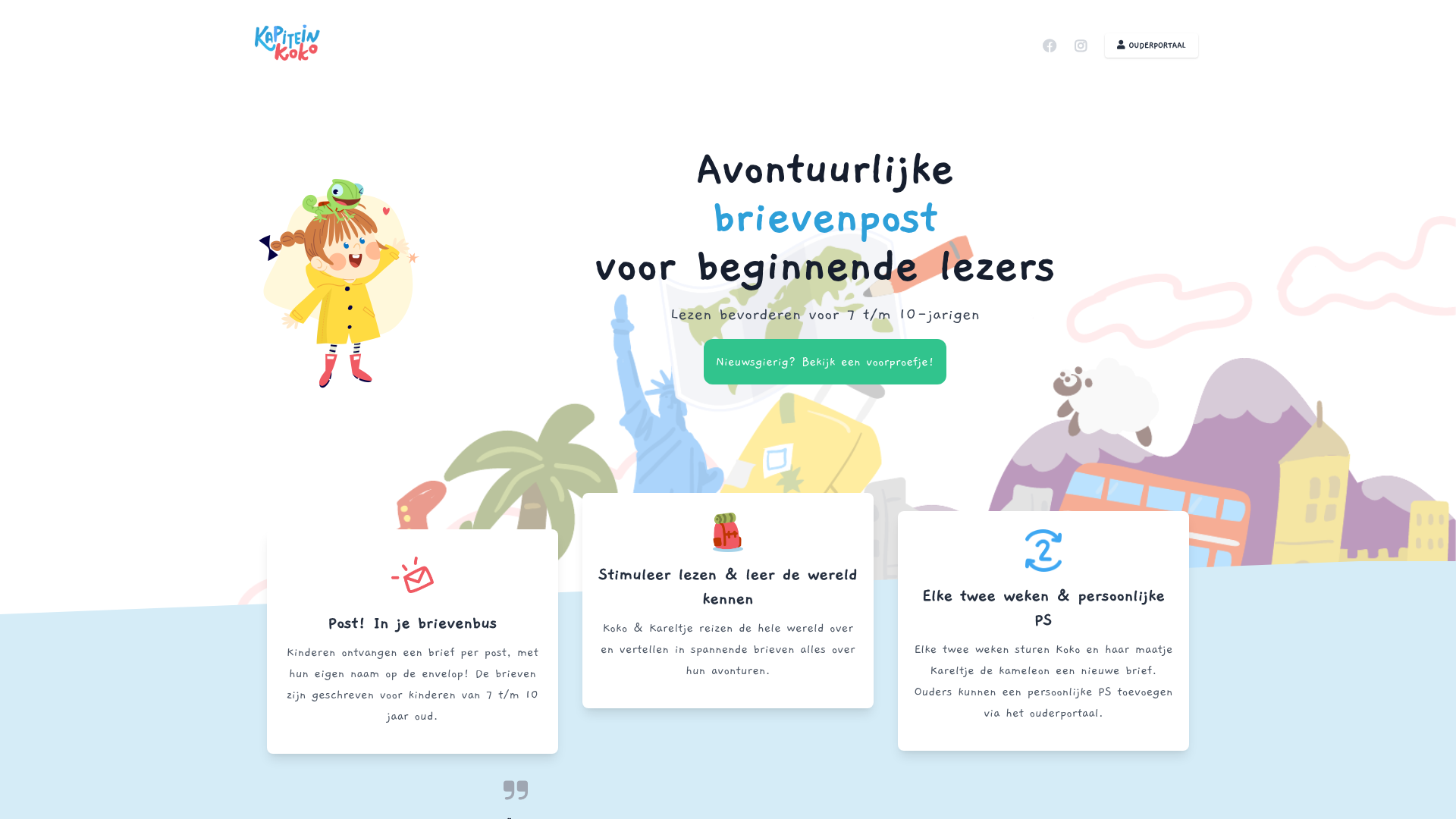 Screenshot van kapiteinkoko.nl