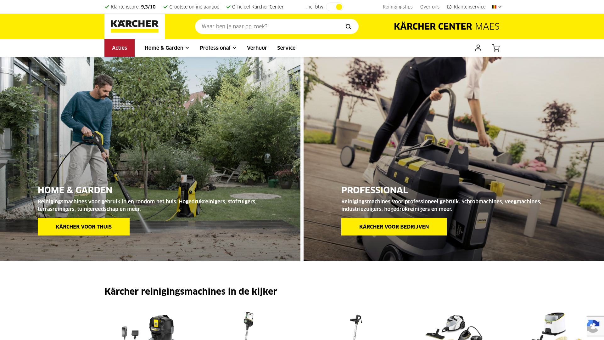Screenshot van karchercentermaes.be