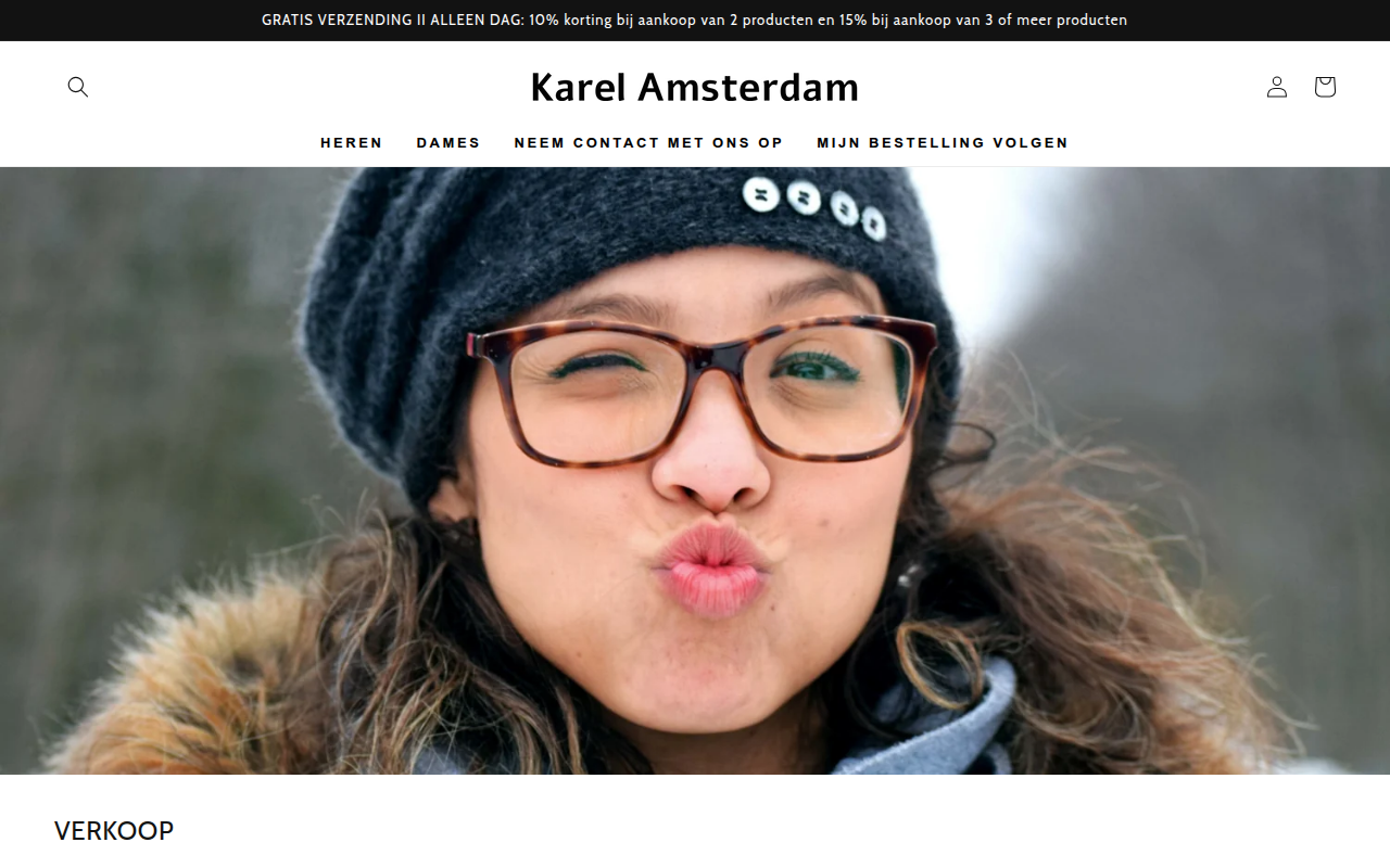 Screenshot van karel-amsterdam.com
