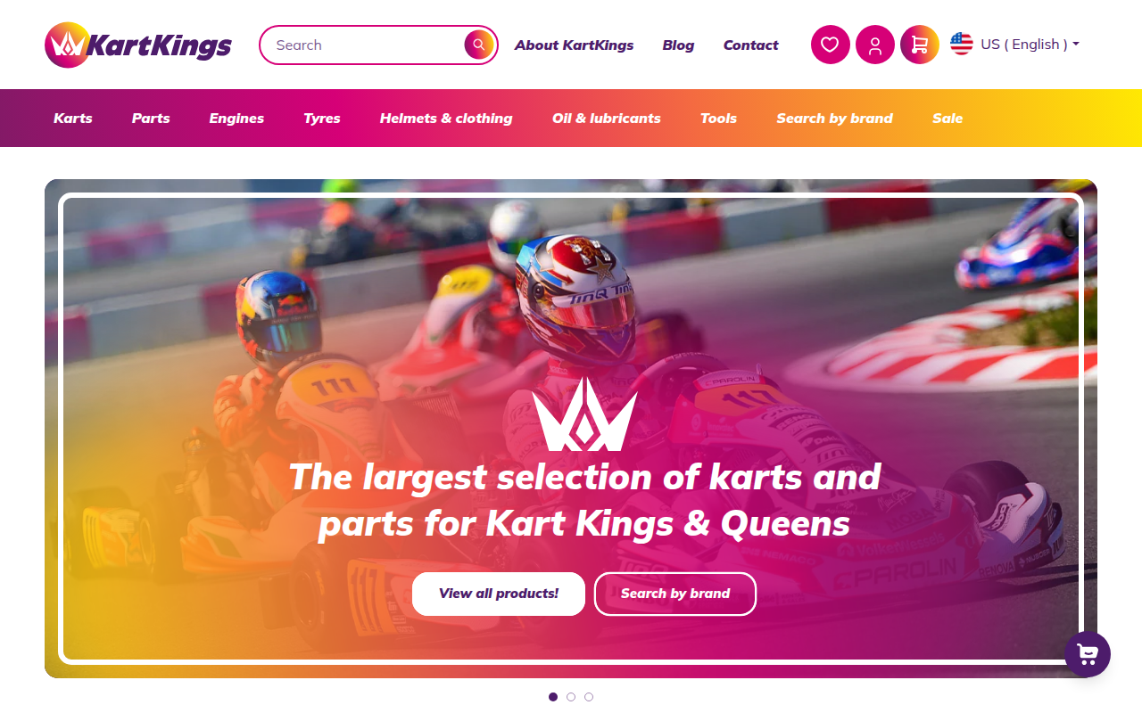 Screenshot van kartkings.eu