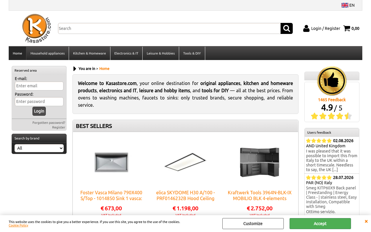 Screenshot van kasastore.com