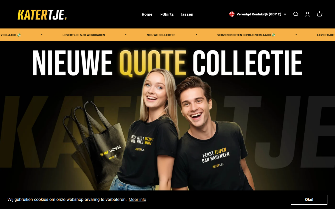 Screenshot van katertje.shop