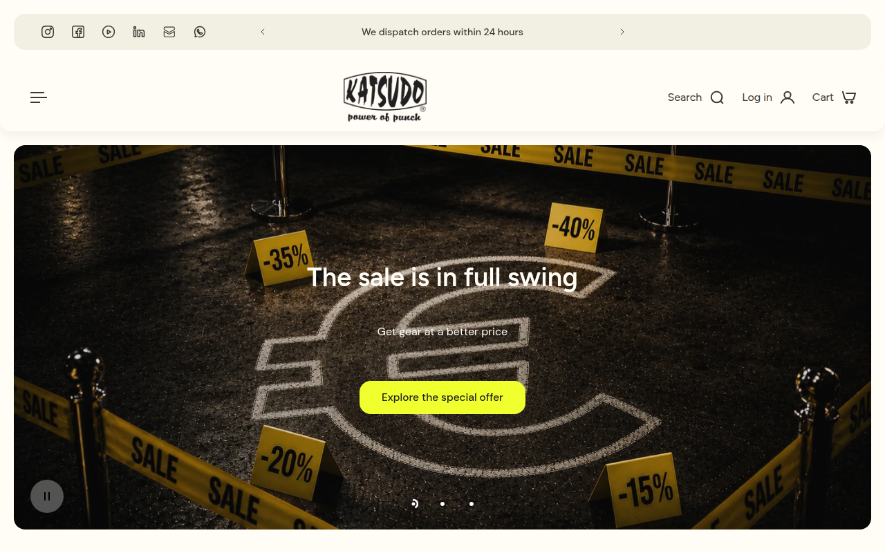 Screenshot van katsudo.com
