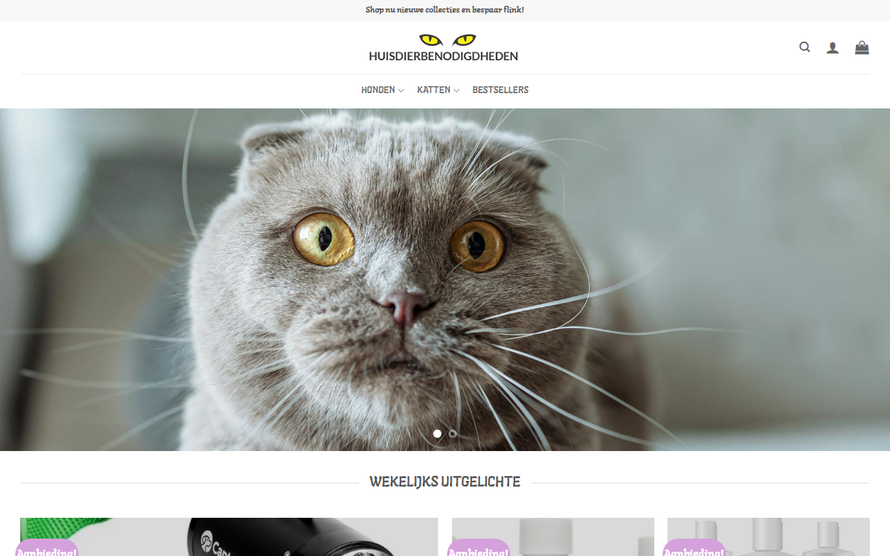 Screenshot van kattenenhonden.com