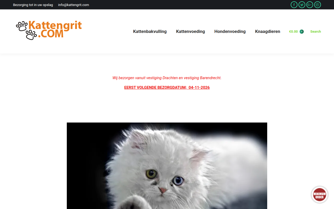 Screenshot van kattengrit.com