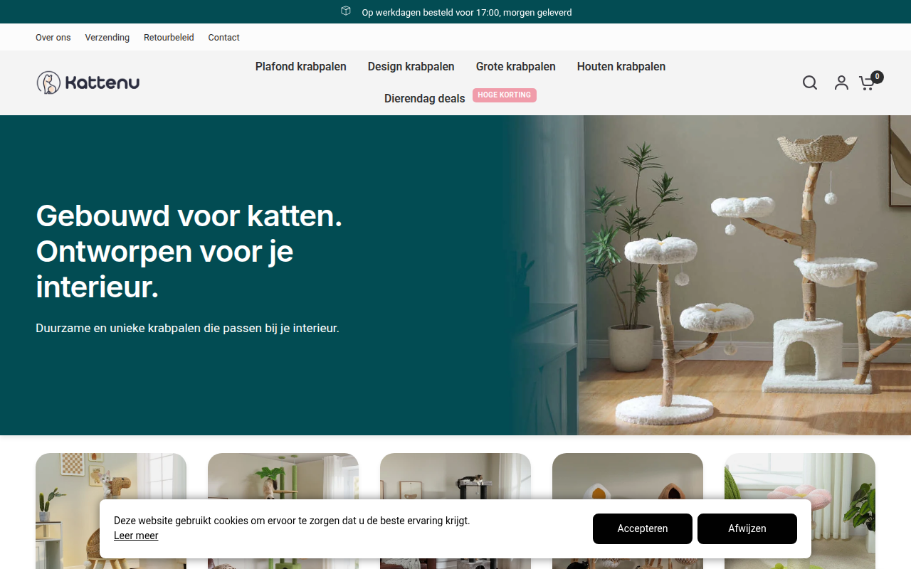 Screenshot van kattenu.com