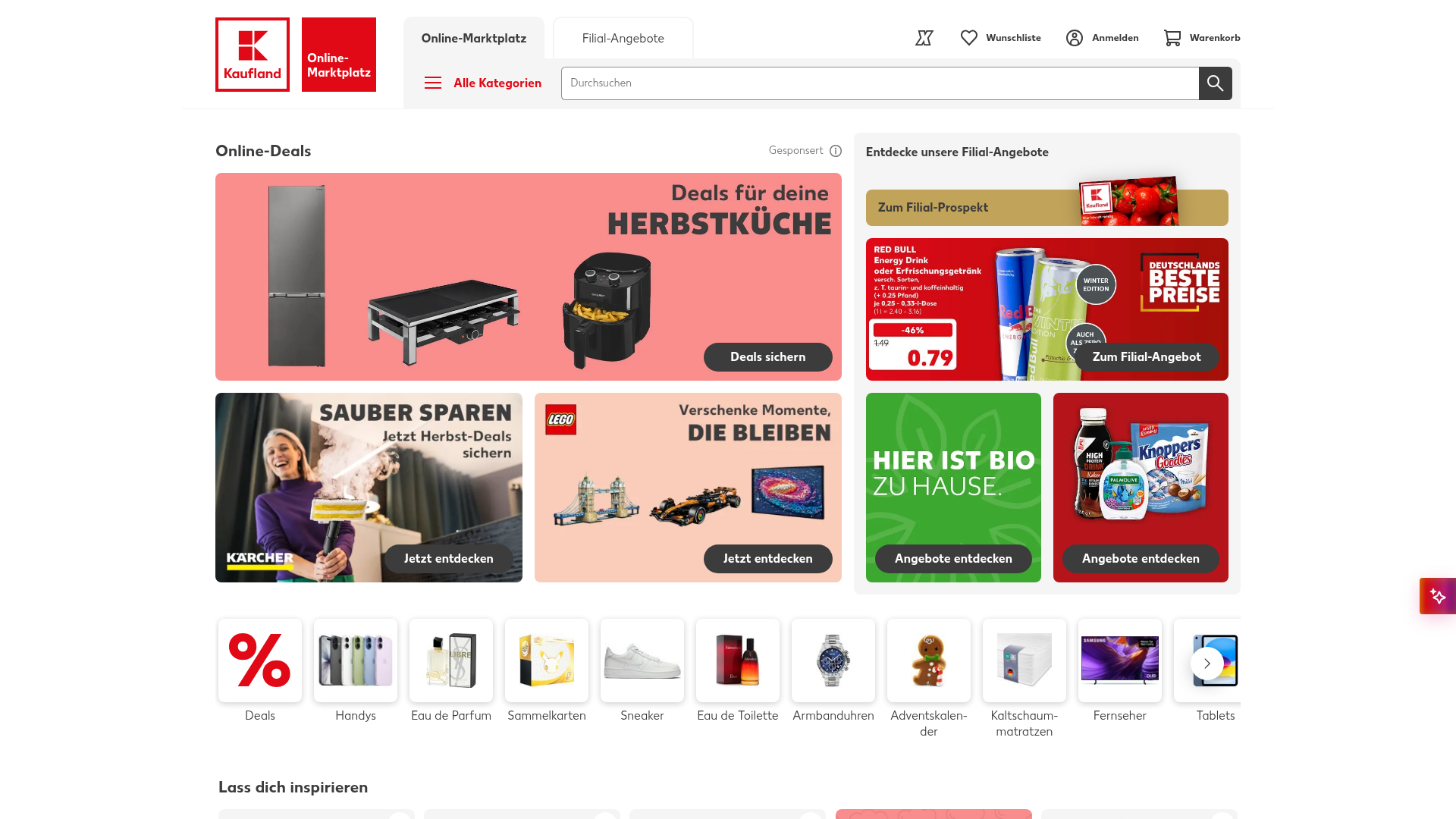 Screenshot van kaufland.de