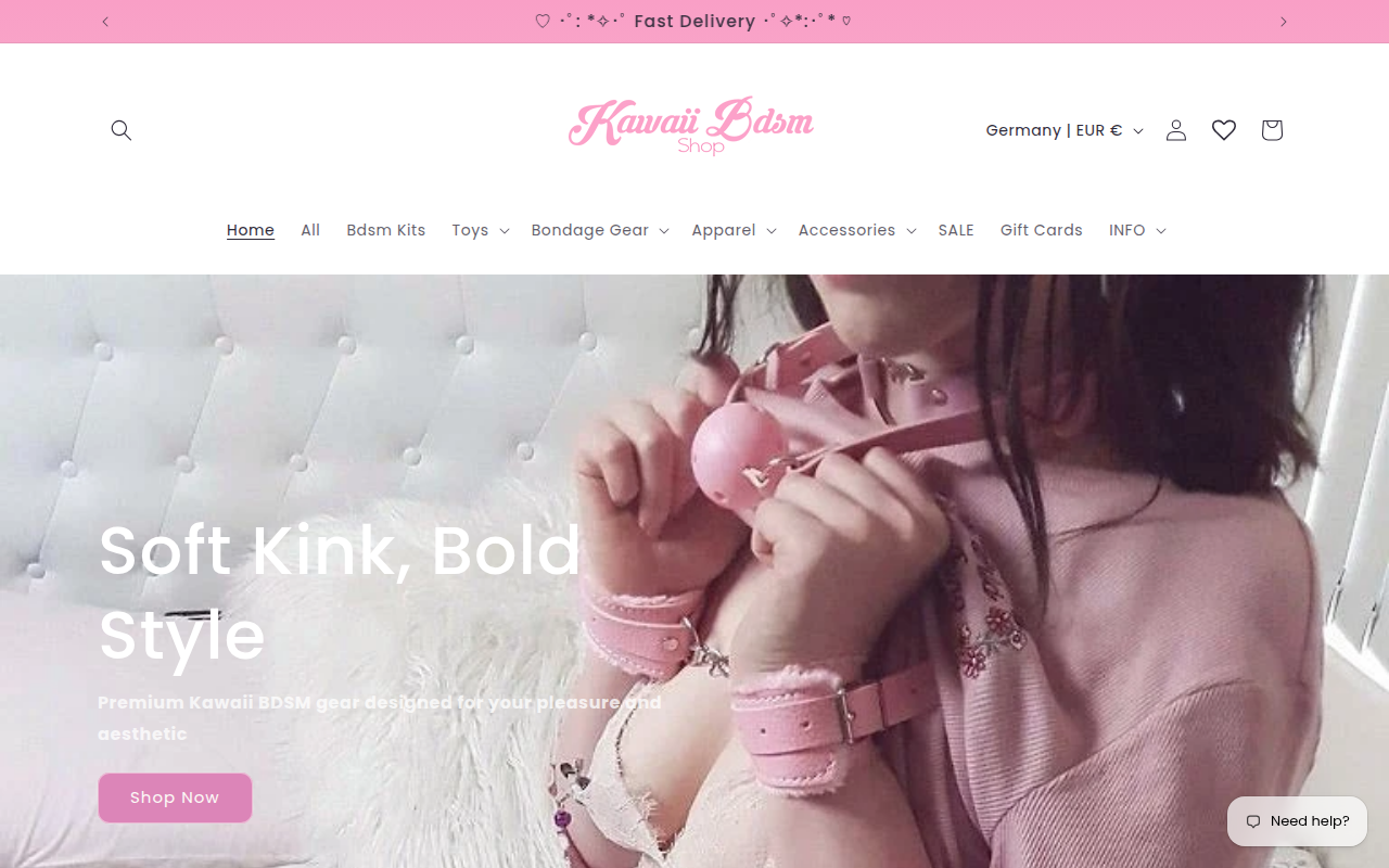 Screenshot van kawaiibdsm.com
