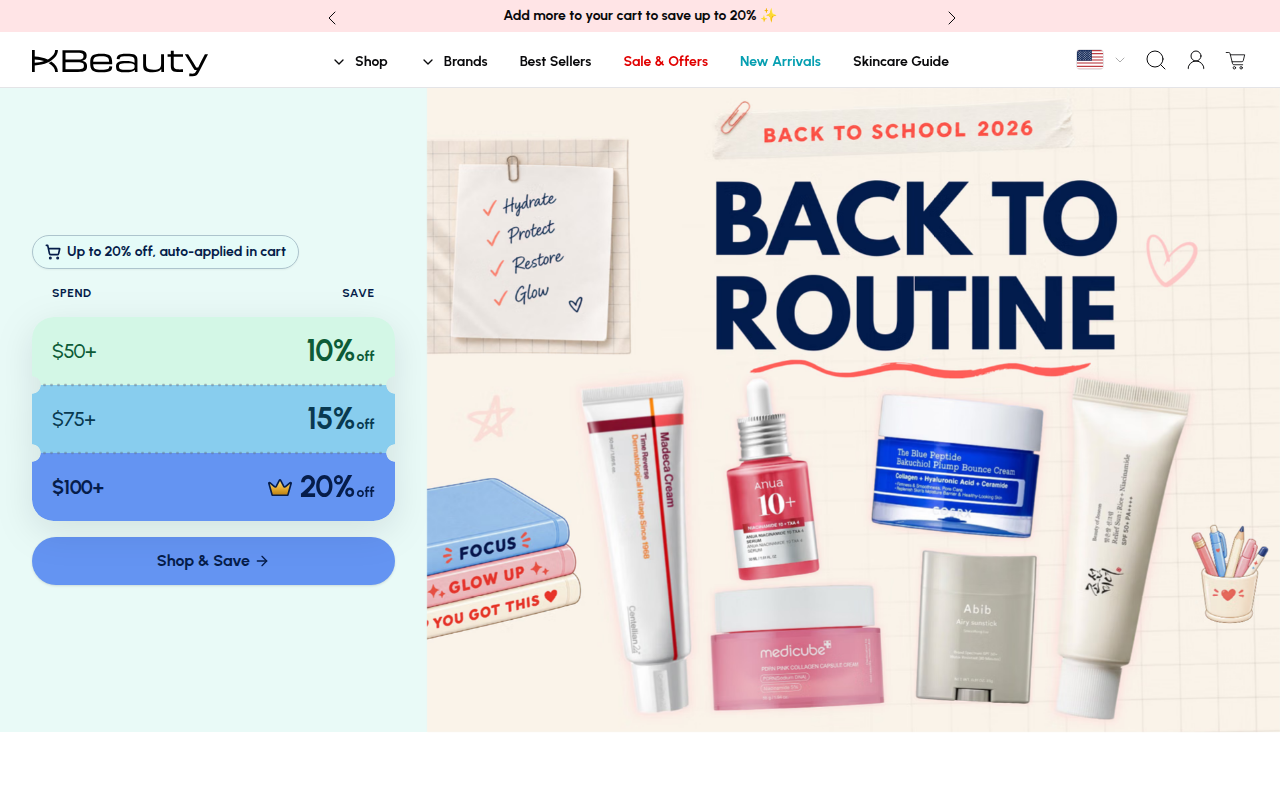Screenshot van kbeauty.shop