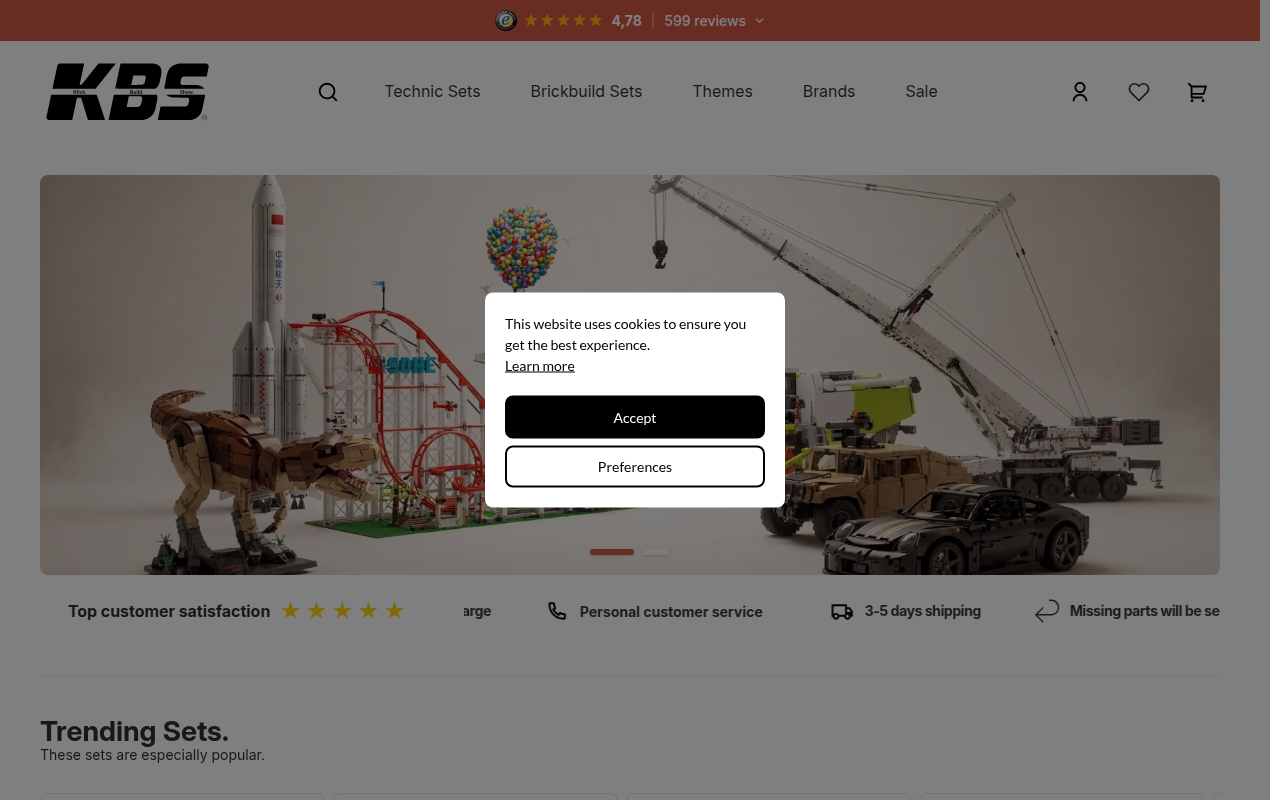 Screenshot van kbs-shop.com