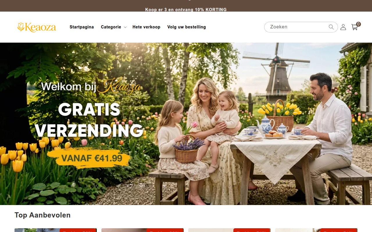 Screenshot van keaoza.com
