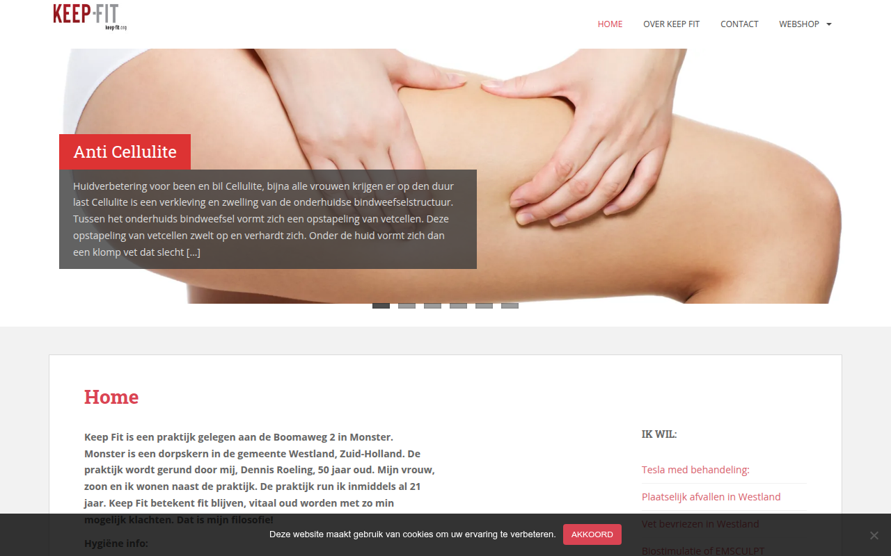 Screenshot van keep-fit.org