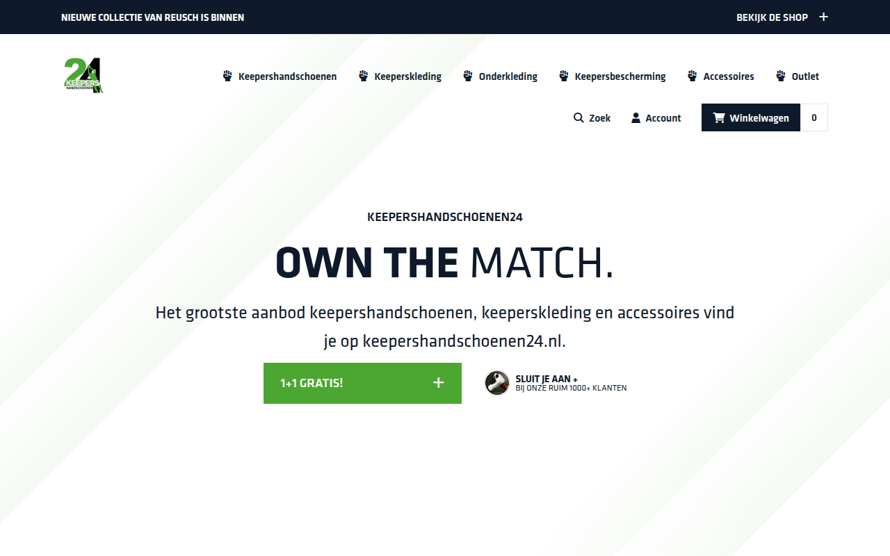 Screenshot van keepershandschoenen24.nl