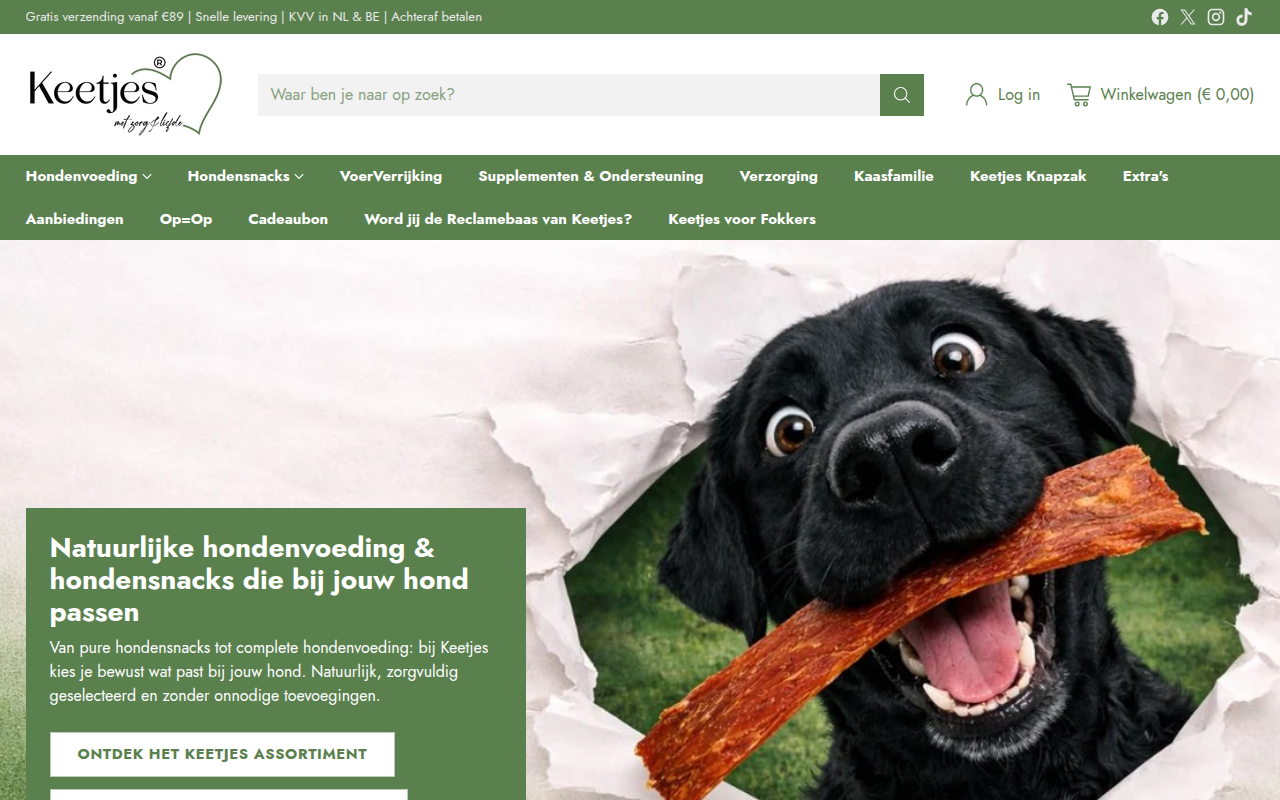 Screenshot van keetjes.nl