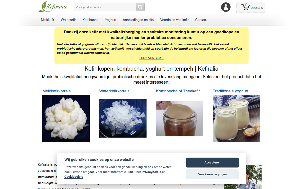 Screenshot van kefirkopen.com