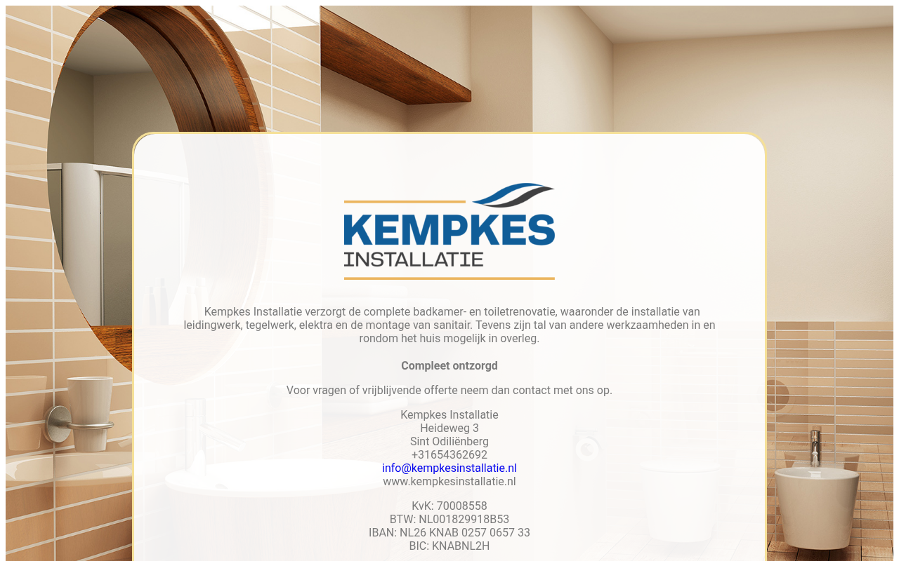 Screenshot van kempkesinstallatie.nl