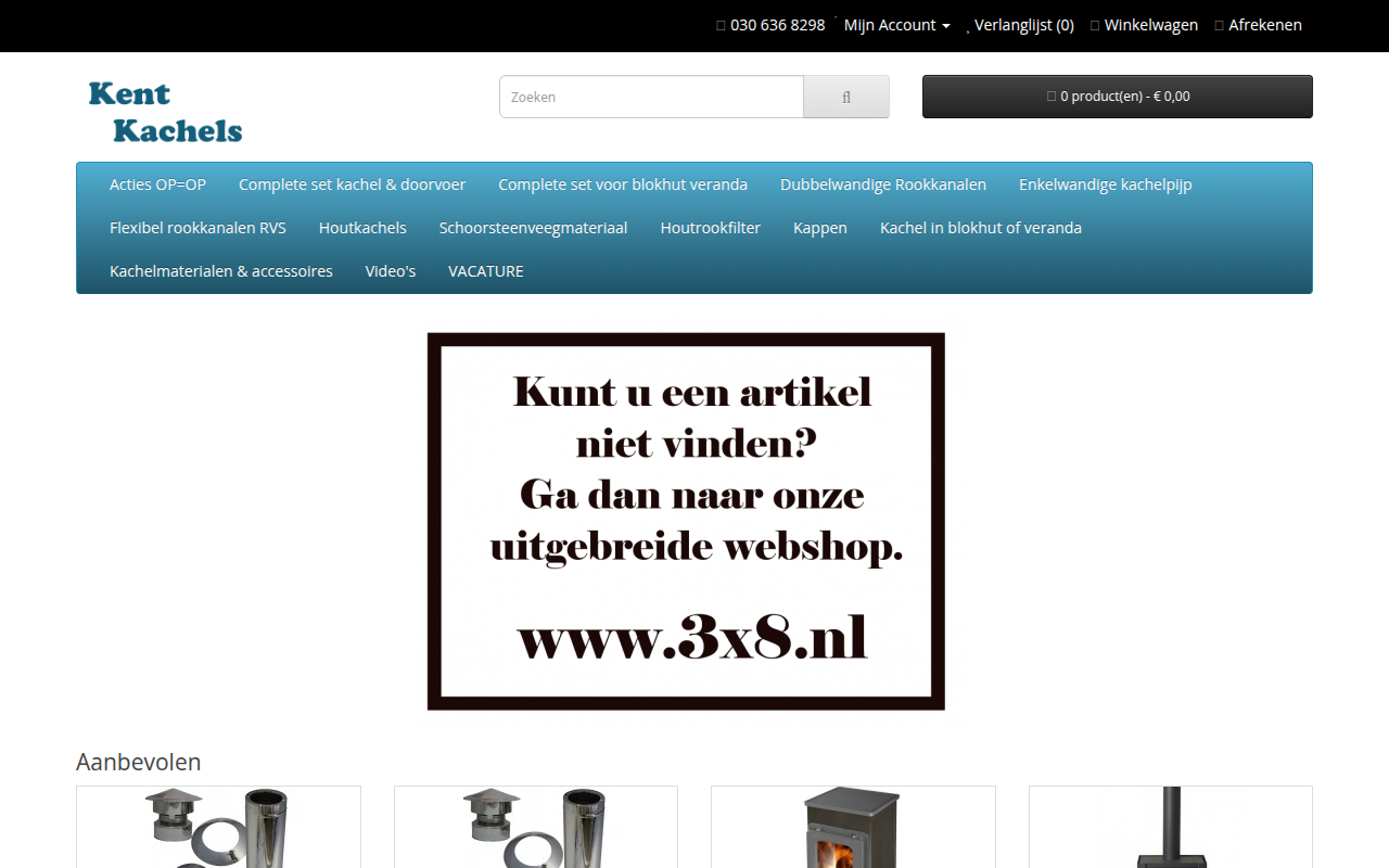 Screenshot van kentkachels.nl