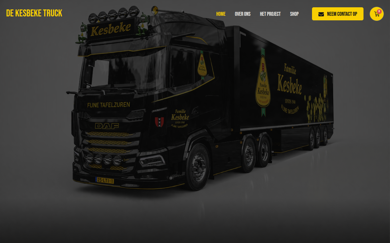 Screenshot van kesbeketruck.nl