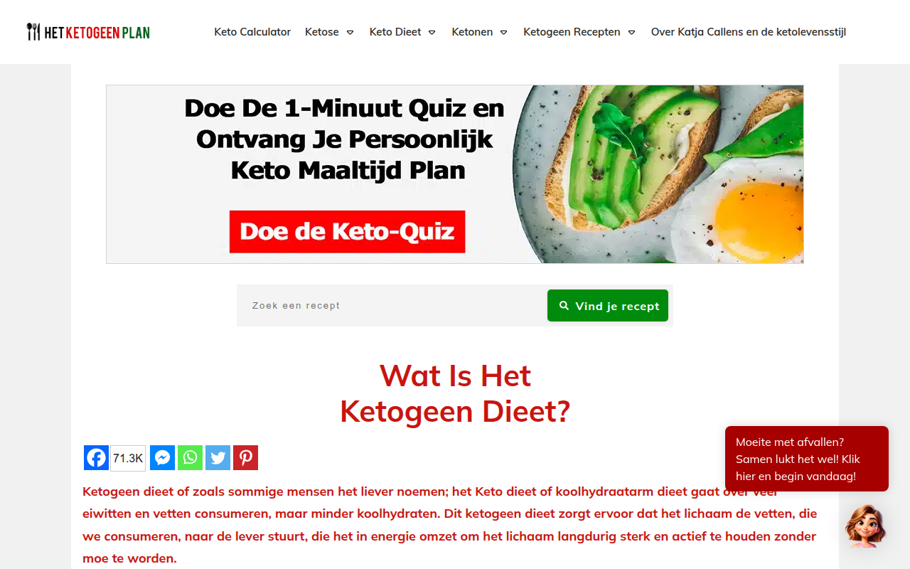 Screenshot van ketogeen.com
