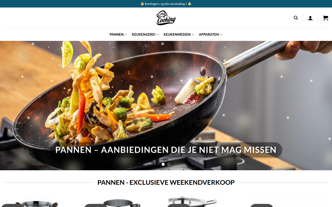 Screenshot van keukengereishop.com