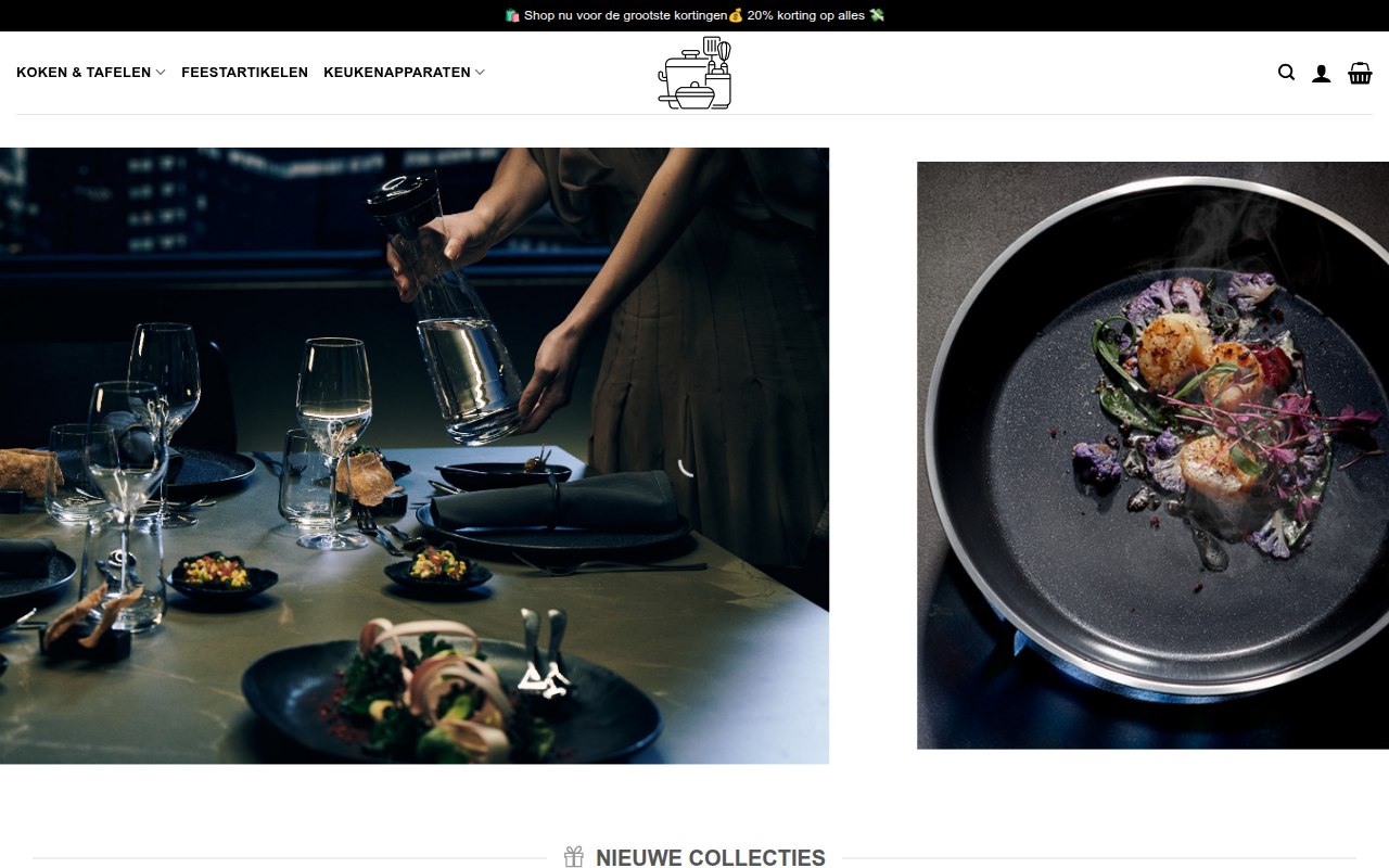 Screenshot van keukengereistore.com