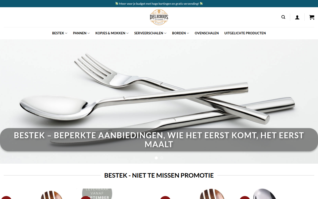 Screenshot van keukenserviesgoed.com
