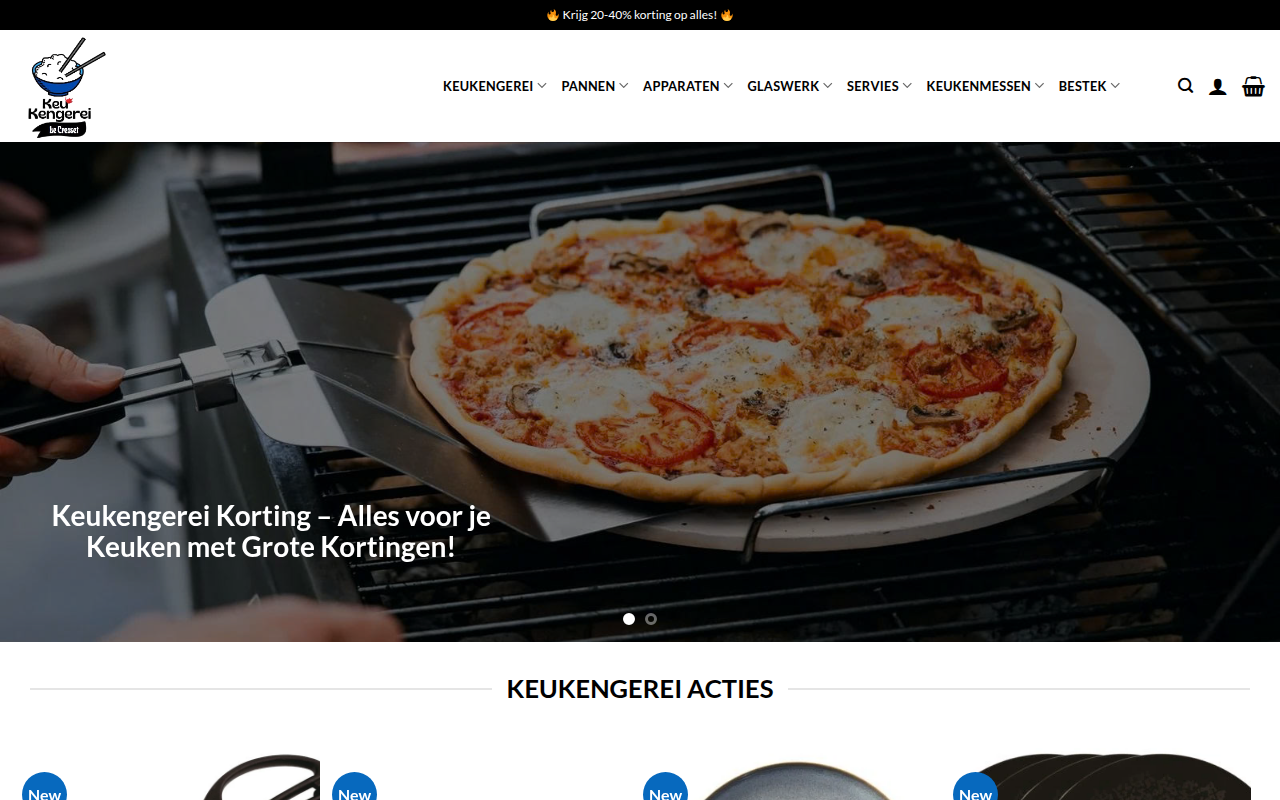 Screenshot van keukenskorting.com