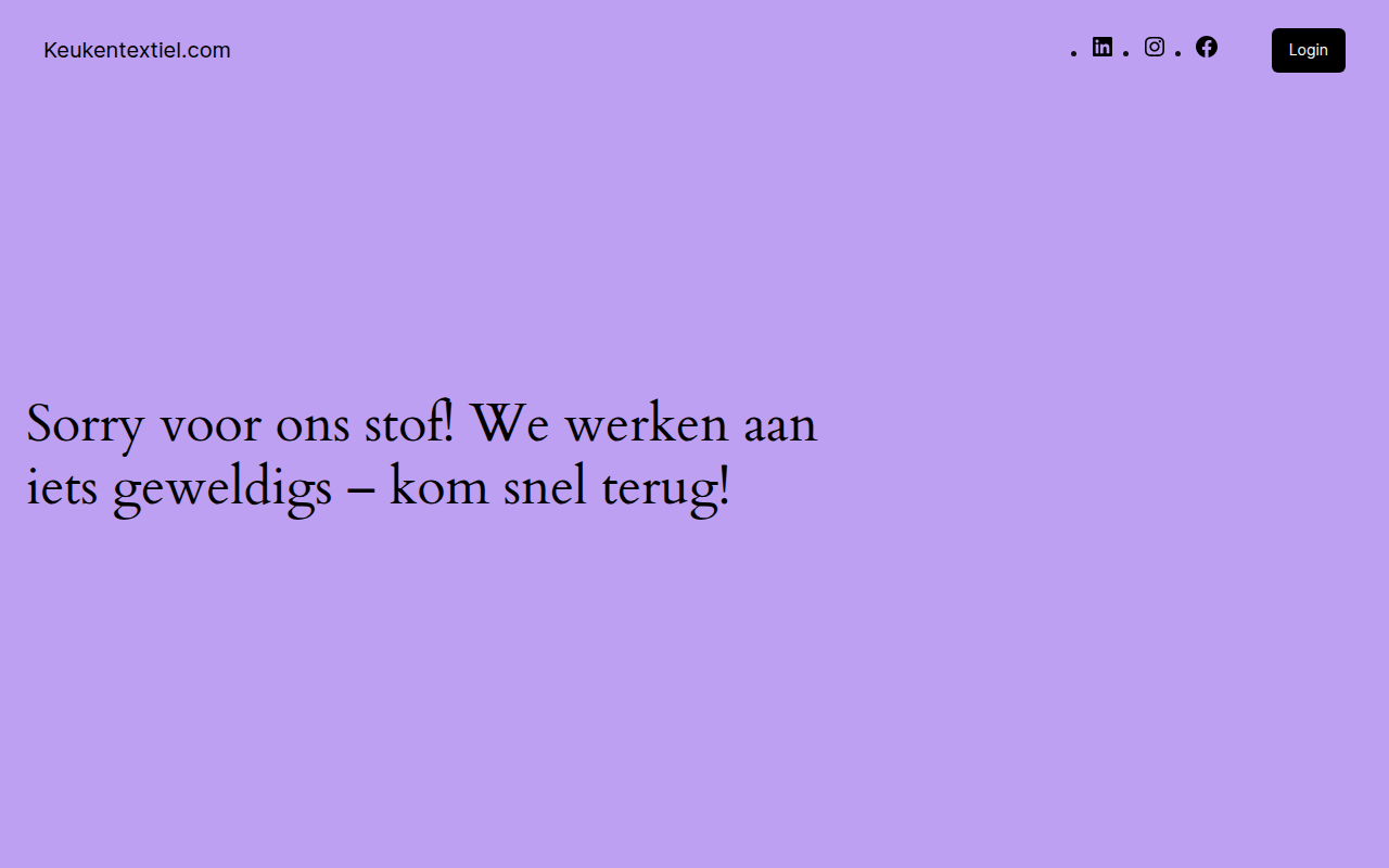 Screenshot van keukentextiel.com