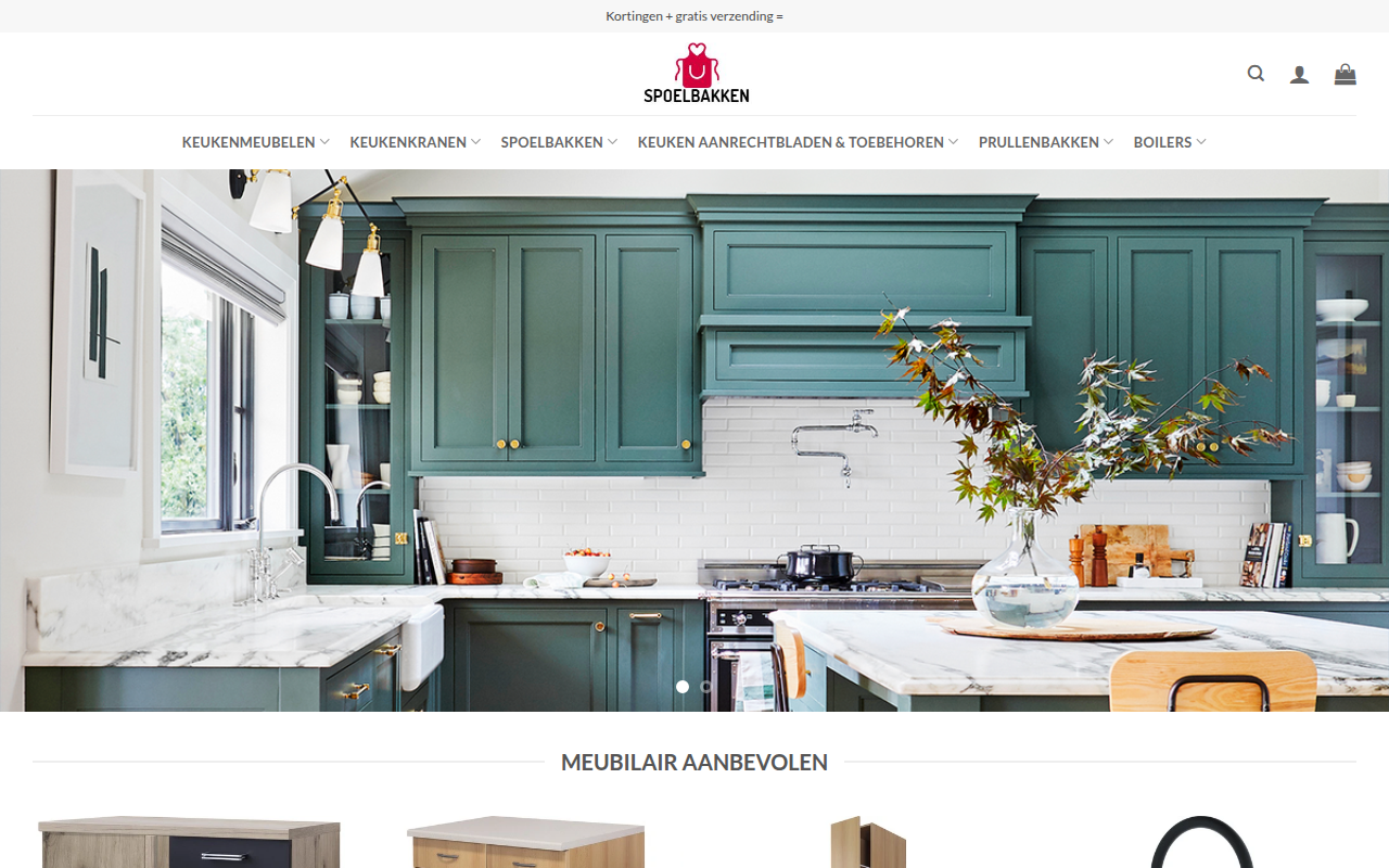 Screenshot van keukenuitrusting.com