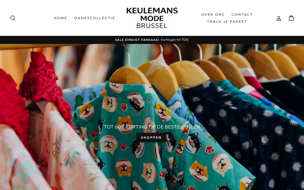 Screenshot van keulemansmode.com