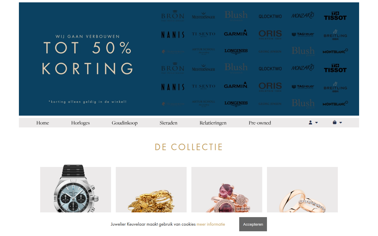 Screenshot van keuvelaar.nl