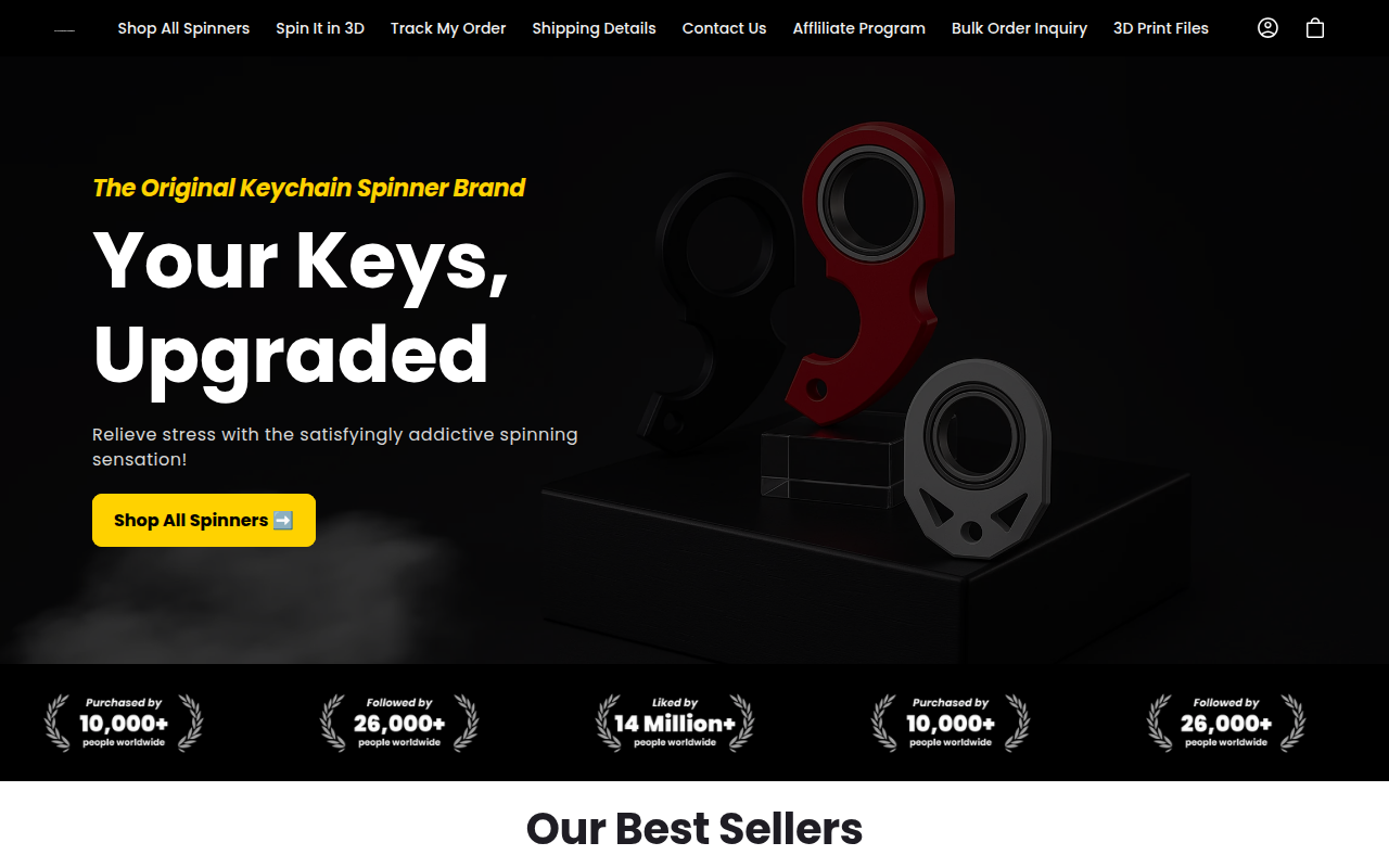 Screenshot van keychainspinner.com