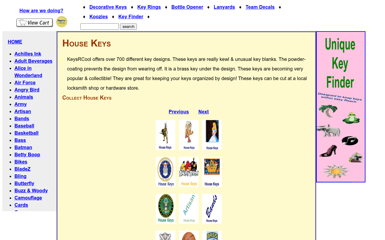 Screenshot van keysrcool.com
