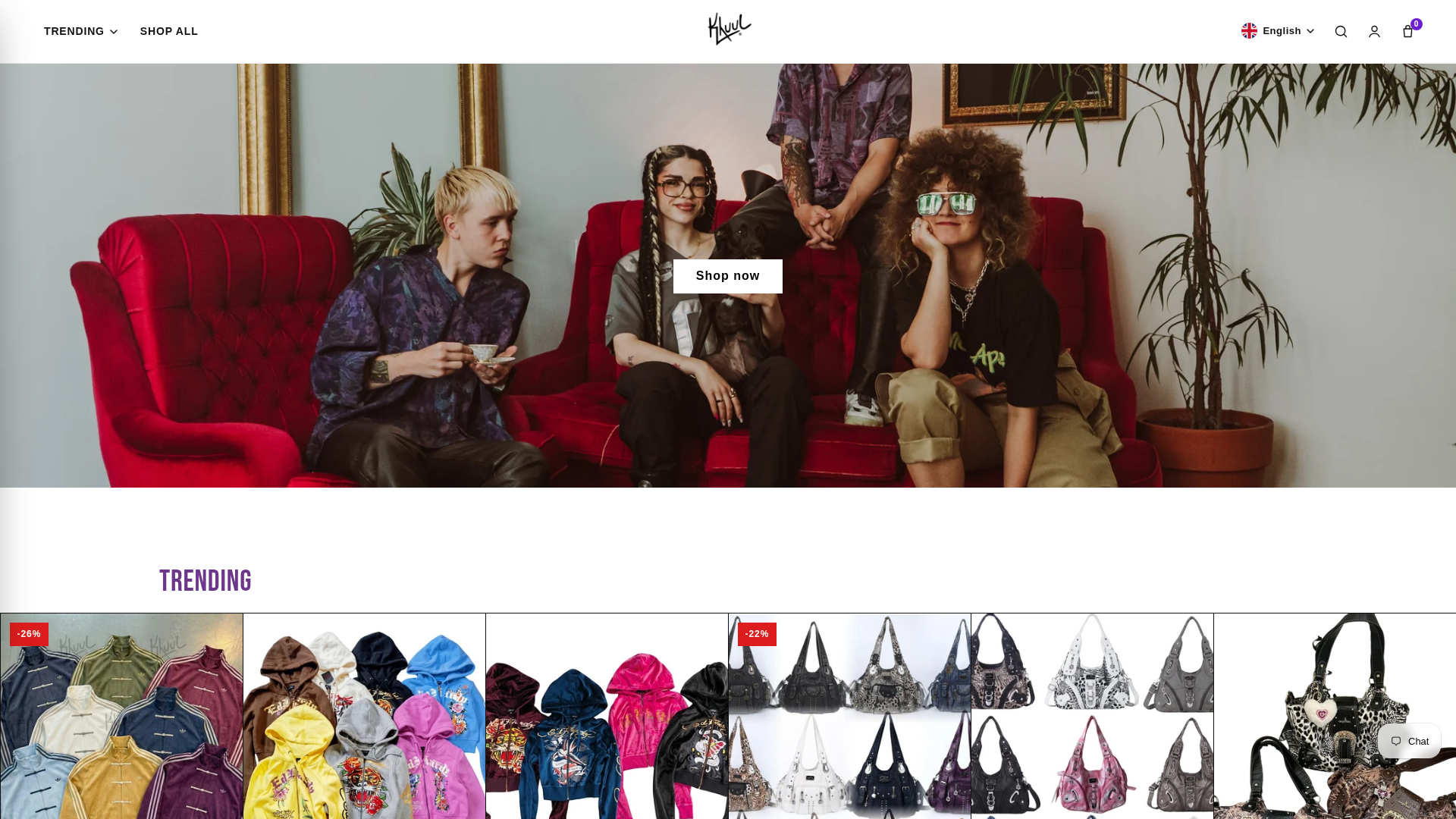 Screenshot van khuulshop.com