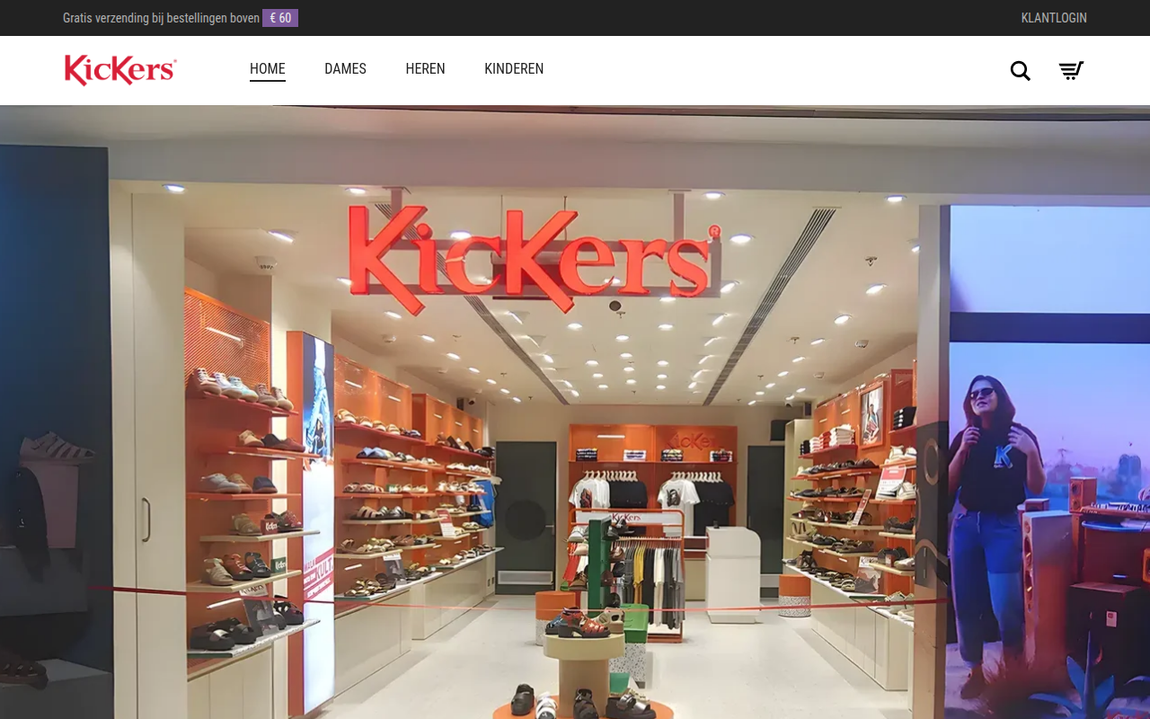 Screenshot van kickersnederland.com