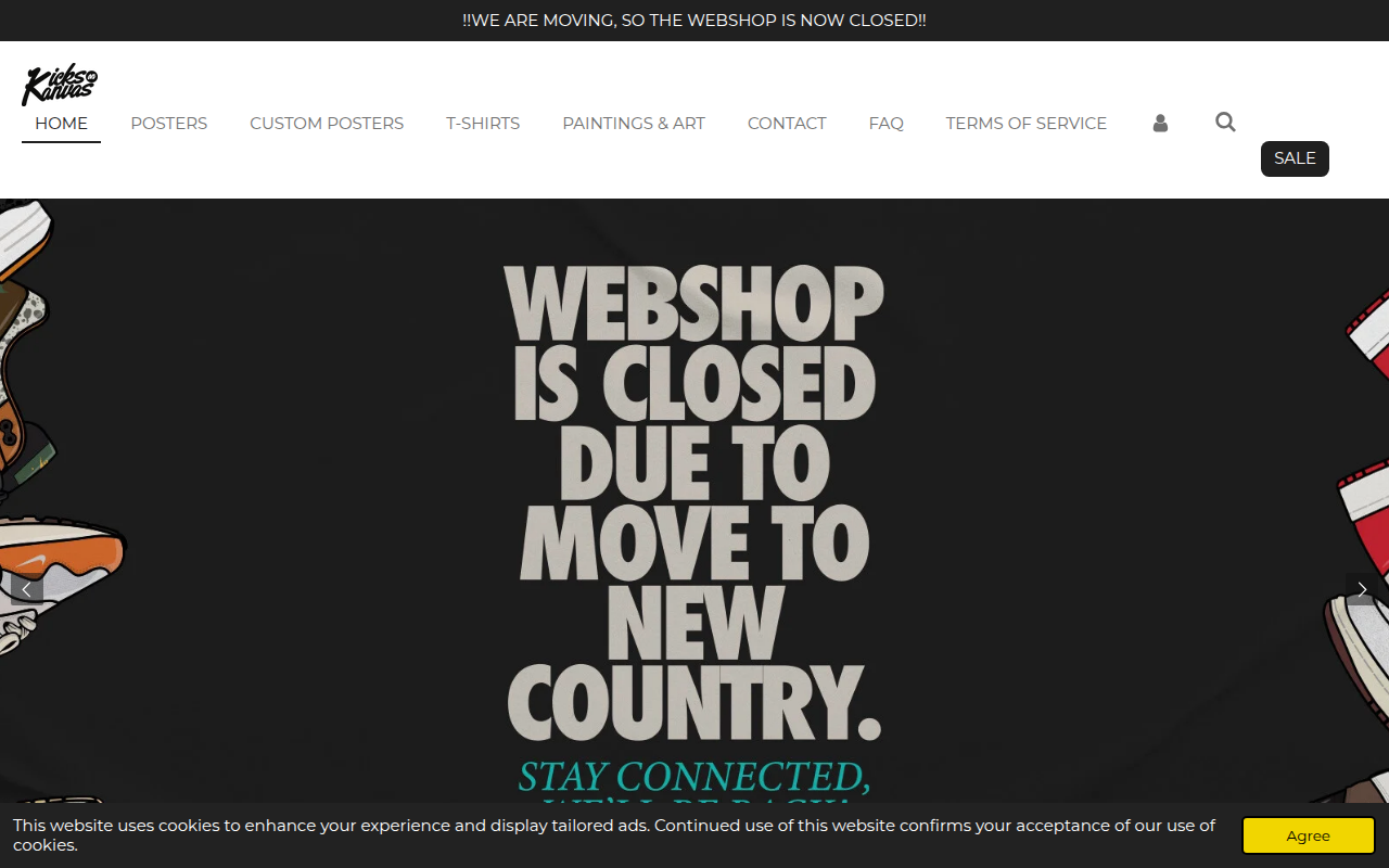 Screenshot van kicksonkanvas.com