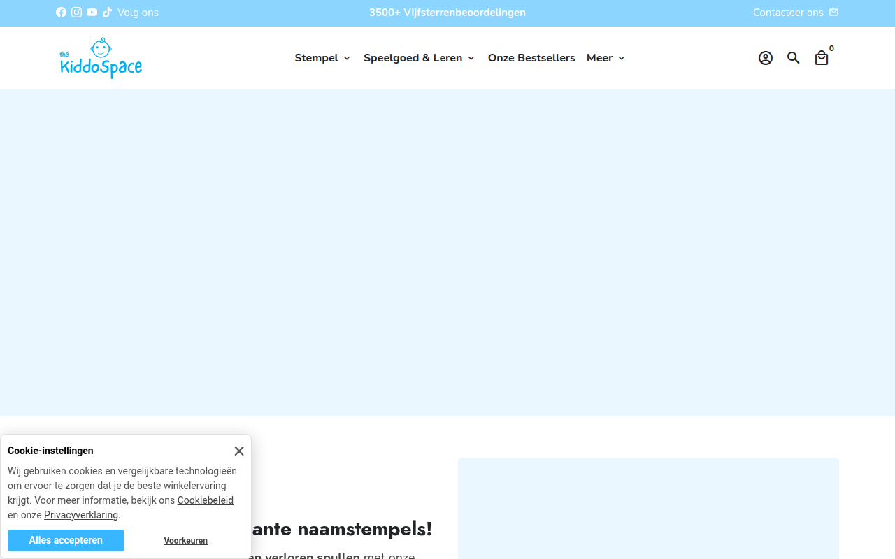 Screenshot van kiddospace.nl