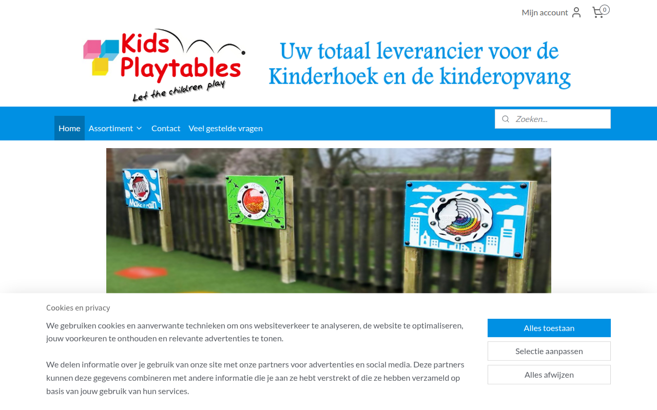 Screenshot van kidsplaytables.nl