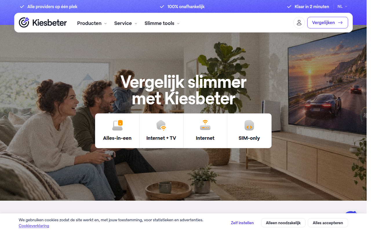 Screenshot van kiesbeter.app