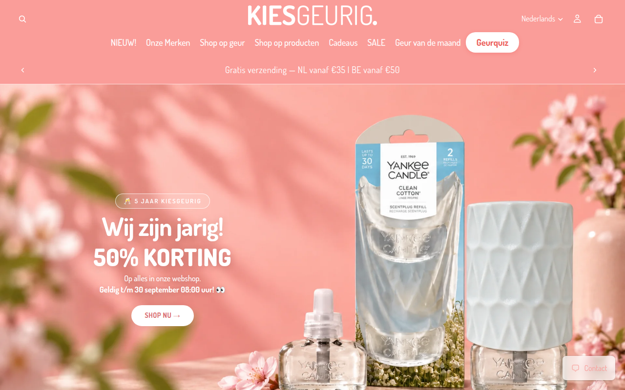 Screenshot van kiesgeurig.nl