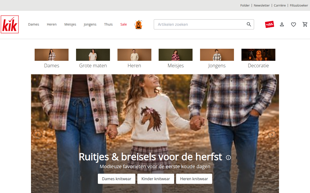 Screenshot van kik.nl