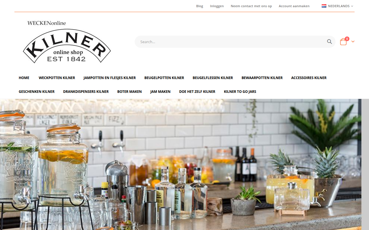 Screenshot van kilner.shop