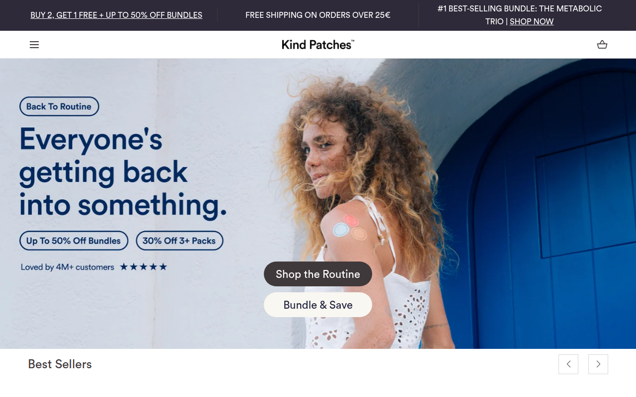Screenshot van kindpatches.com