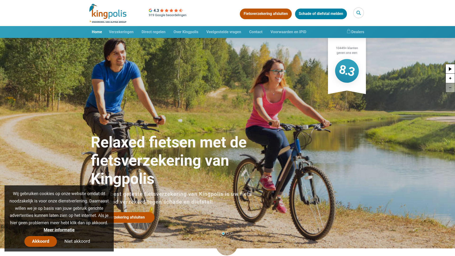 Screenshot van kingpolis.nl