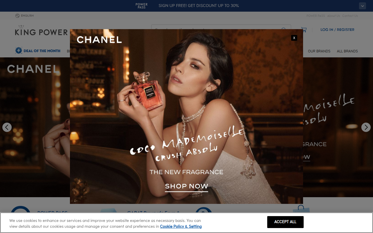 Screenshot van kingpower.com