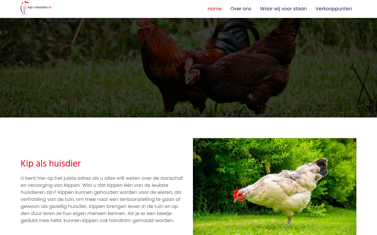 Screenshot van kipalshuisdier.nl