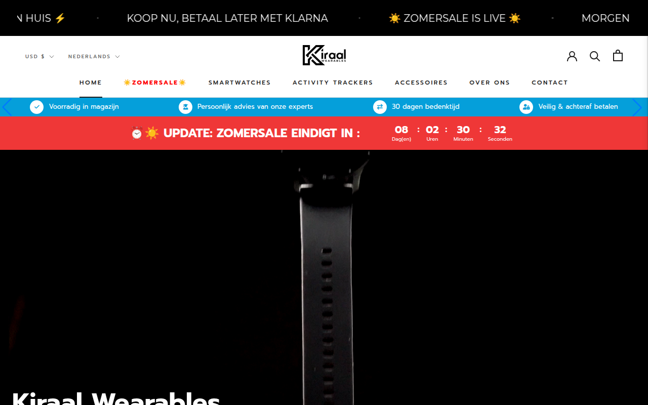 Screenshot van kiraal.nl