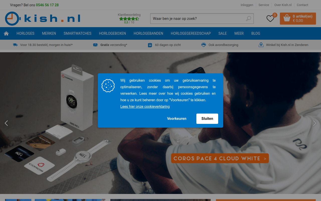 Screenshot van kish.nl